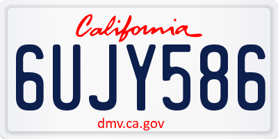 CA license plate 6UJY586