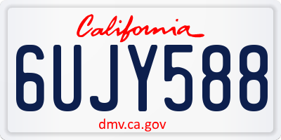 CA license plate 6UJY588