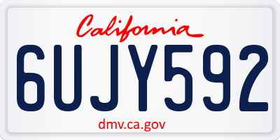 CA license plate 6UJY592