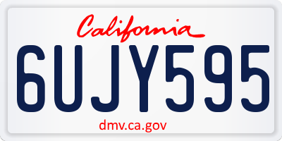 CA license plate 6UJY595
