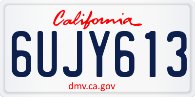 CA license plate 6UJY613