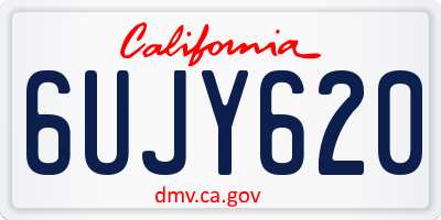 CA license plate 6UJY620