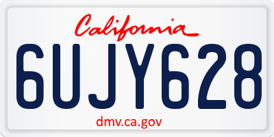 CA license plate 6UJY628