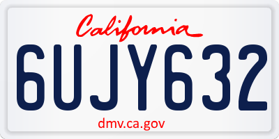 CA license plate 6UJY632