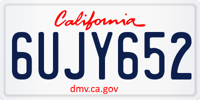 CA license plate 6UJY652