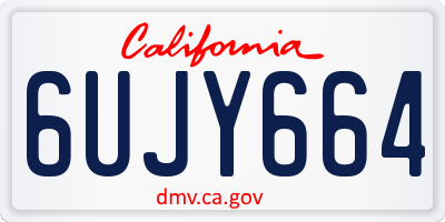 CA license plate 6UJY664