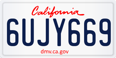 CA license plate 6UJY669