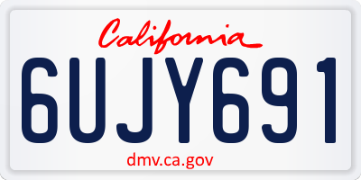 CA license plate 6UJY691
