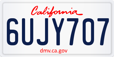 CA license plate 6UJY707
