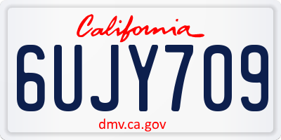 CA license plate 6UJY709