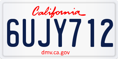 CA license plate 6UJY712