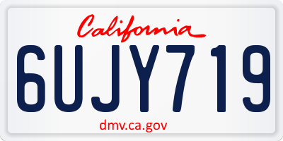CA license plate 6UJY719