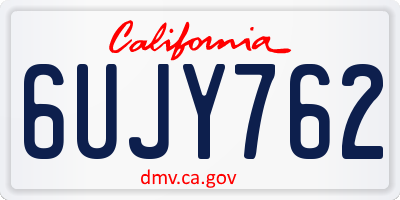 CA license plate 6UJY762