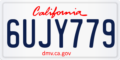 CA license plate 6UJY779