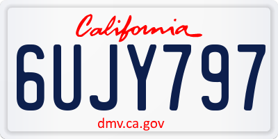 CA license plate 6UJY797