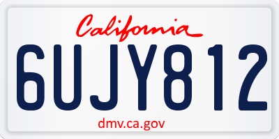 CA license plate 6UJY812
