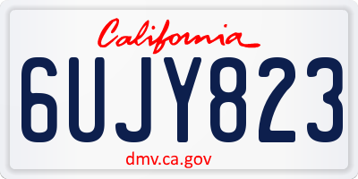 CA license plate 6UJY823