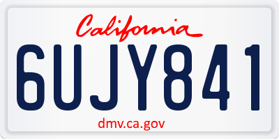 CA license plate 6UJY841