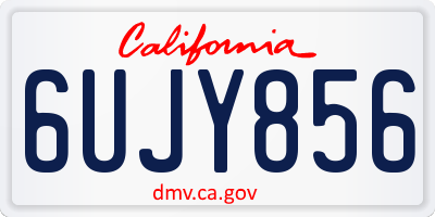 CA license plate 6UJY856