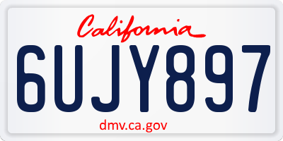 CA license plate 6UJY897