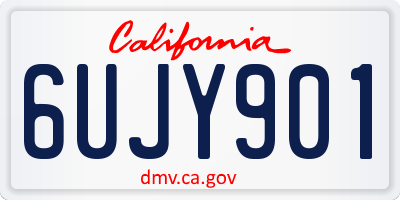 CA license plate 6UJY901