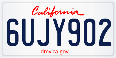 CA license plate 6UJY902