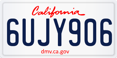 CA license plate 6UJY906