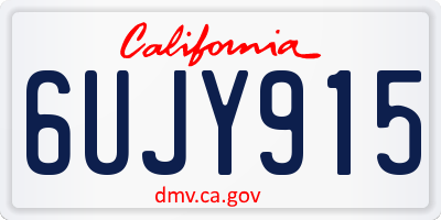 CA license plate 6UJY915