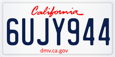 CA license plate 6UJY944