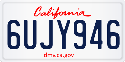 CA license plate 6UJY946