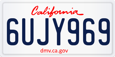 CA license plate 6UJY969
