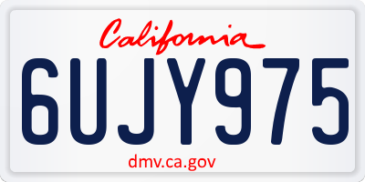 CA license plate 6UJY975