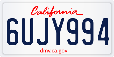 CA license plate 6UJY994