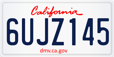 CA license plate 6UJZ145