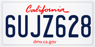 CA license plate 6UJZ628