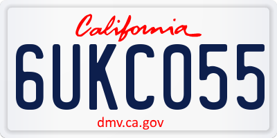 CA license plate 6UKC055