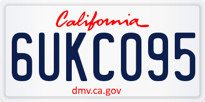 CA license plate 6UKC095