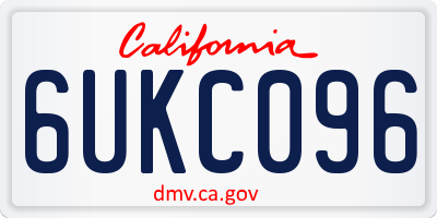 CA license plate 6UKC096
