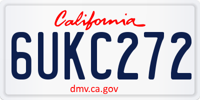 CA license plate 6UKC272