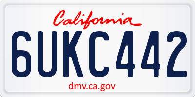 CA license plate 6UKC442