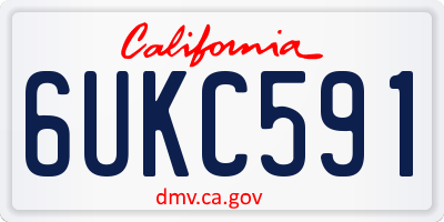 CA license plate 6UKC591