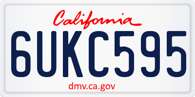 CA license plate 6UKC595