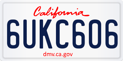 CA license plate 6UKC606
