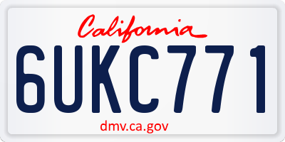 CA license plate 6UKC771