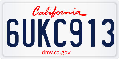 CA license plate 6UKC913