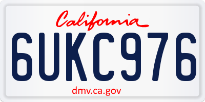 CA license plate 6UKC976