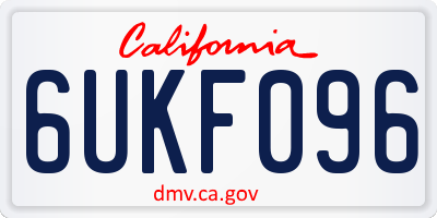 CA license plate 6UKF096
