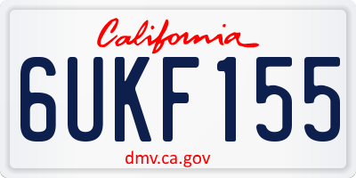 CA license plate 6UKF155