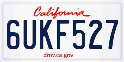 CA license plate 6UKF527