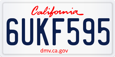 CA license plate 6UKF595